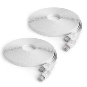 Amcrest CAT6E 4K-Rated Video POE Ethernet Cable 60ft Internet High Speed Network Cable for PoE Security IP Cameras, Smart TV, PS4, Xbox One, Router, Laptop, Computer, Home (2PACK-CAT6ECABLE60) in Saudi Arabia