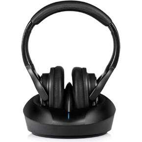 ZANCHIE TV Wireless Headphones, Over Ear Headsets with RF Transmitter Charging Dock, Digital Stereo TV Watching Headsets Ideal for Seniors & Hearing Impaired