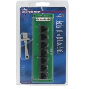 Leviton 47609-EMP لوح توسيع رقعة الهاتف، أبيض