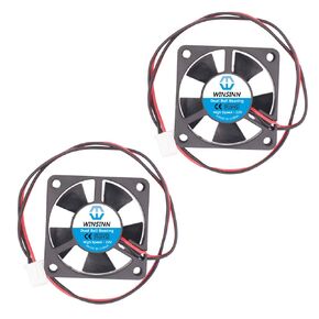 WINSINN 35mm Fan 12V, 3D Printer Micro 12 Volt Fans 3510 Dual Ball Bearing, Brushless Cooling 35mmx10mm 2PIN (Pack of 2Pcs)