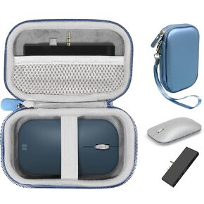 getgear Surface Accessories case for Microsoft Surface Mouse, Arc Mouse, Surface Dock Station, Surface Go USB C hub, USB C, Type C Hub Adapter, GIQ Docking Station, Multiport Adapter (Black)