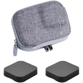 حقيبة تخزين صغيرة من ULBTER لهاتف GoPro 12 11 10 9 8 Hero12 Hero11 Hero10 Hero9 Hero8 أسود + غطاء غطاء عدسة مطاطي يحمل ملحق صندوق رمادي محمول [2+1 حزمة] in Kuwait