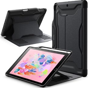 JETech Case for iPad 9.7-Inch 2018/2017 (6th/5th Generation) with Pencil Holder, Protective Multiple Angle Magnetic Stand, Shockproof (Gold) in Saudi Arabia