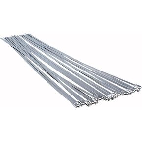 اربطة معدنية بسحاب 12 انش، اربطة كيبلات بسحاب من الستانلس ستيل 304 شديدة التحمل مع قوة شد 200 باوند، اربطة حزام ذاتية القفل (20 قطعة) in Kuwait