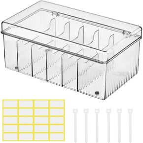 صندوق تخزين منظم الكابلات الفاخر، حافظة منظم سلك الشحن ذات مقصورات كبيرة جدًا للأدراج، حقيبة السفر، منضدة العمل، صندوق منظم الشاحن مع 8 قطع من روابط الكابلات و15 قطعة من الملصقات ذاتية اللصق in Kuwait