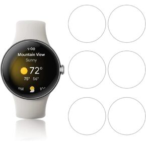 واقي شاشة متوافق مع ساعة بيكسل، طبقة من البولي يوريثين الحراري (ليس زجاج)، واقي للحواف من الدرجة العسكرية للساعات الذكية، حماية خالية من الفقاعات، رفيع للغاية وشفاف لساعة جوجل بيكسل من 6 قطع in Kuwait