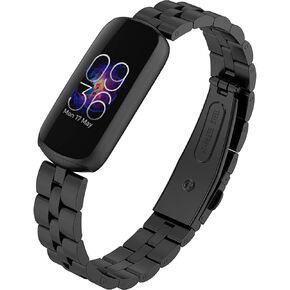 أحزمة معدنية متوافقة مع NINKI لإصدار خاص من Fitbit Luxe وأساور Fitbit Luxe للسيدات، حزام بديل من الفولاذ المقاوم للصدأ الصلب قابل للتعديل لسوار Fitbit Luxe Band للرجال والفتيات in Kuwait