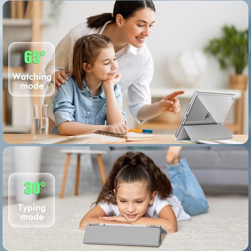 INFILAND Case for iPad 9th Generation 2021/ iPad 8th Generation 2020/ iPad 7th Generation 2019, iPad 10.2 inch Smart Crystal Clear Protective Slim Case Cover with Pencil Holder (Silvery) in Kuwait