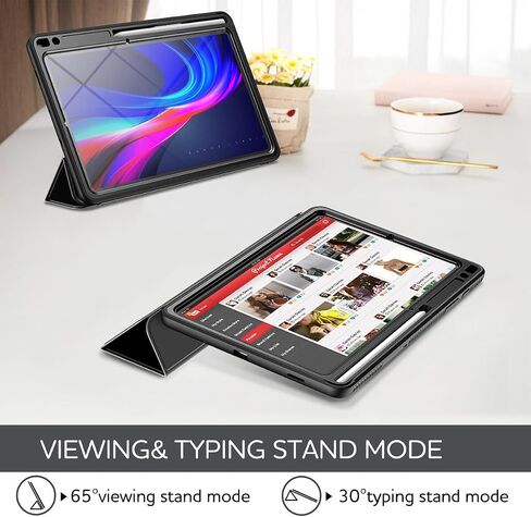 حافظة SURITCH لهاتف Samsung Galaxy Tab S6 Lite 10.4 بوصة، [واقي شاشة مدمج] [حامل قلم رصاص] [نوم/تنبيه تلقائي] حافظة جلدية خفيفة الوزن غطاء ذكي لكامل الجسم مع حامل مغناطيسي ثلاثي الطي أزرق in Kuwait
