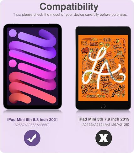 TiMOVO Case for iPad mini 7 A17 Pro 8.3" & mini 6th Gen - Taro Purple in Kuwait