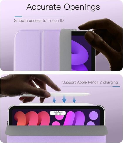 TiMOVO Case for iPad mini 7 A17 Pro 8.3" & mini 6th Gen - Taro Purple in Kuwait