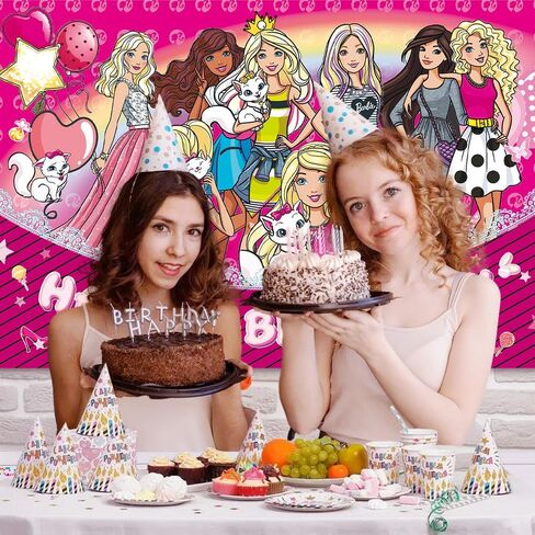 Birthday Party Decorations for Girl, Pink Birthday Banner Backdrop Photo Background for Girl Birthday Party Cake Table Decorations Birthday Banner, 5x3ft in Saudi Arabia