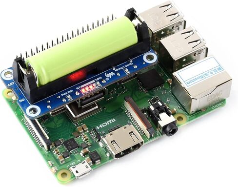 waveshare Li-ion Battery HAT for Raspberry Pi 5V Regulated Output Bi-Directional Quick Charge Integrates SW6106 Power Bank Supports PD/QC/FCP/PE/SFCP in Kuwait