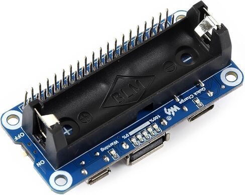 waveshare Li-ion Battery HAT for Raspberry Pi 5V Regulated Output Bi-Directional Quick Charge Integrates SW6106 Power Bank Supports PD/QC/FCP/PE/SFCP in Kuwait