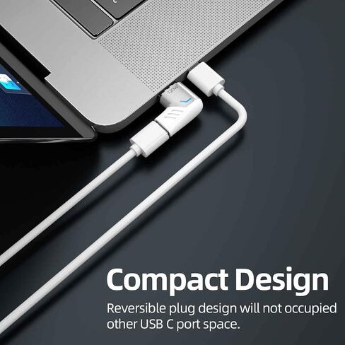 Sisyphy USB C Magnetic Adapter (Straight 2Packs), USB2.0 Type C Connector with PD 120W Charge and 480Mbps Data Transfer, Compatible for MacBook Pro/Air iPad Pro and More USB C Devices in Kuwait