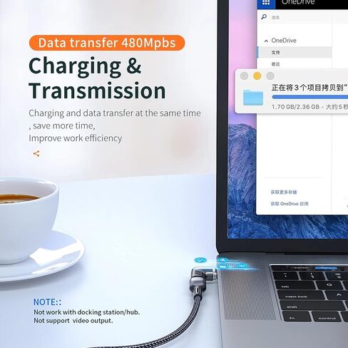 Sisyphy USB C Magnetic Adapter (Straight 2Packs), USB2.0 Type C Connector with PD 120W Charge and 480Mbps Data Transfer, Compatible for MacBook Pro/Air iPad Pro and More USB C Devices in Kuwait
