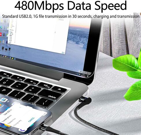 Sisyphy USB C Magnetic Adapter (Straight 2Packs), USB2.0 Type C Connector with PD 120W Charge and 480Mbps Data Transfer, Compatible for MacBook Pro/Air iPad Pro and More USB C Devices in Kuwait