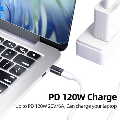 Magnetic USB C Adapter (2 Pack), 5Pins Type C Connector, Support USB PD 100W Quick Charge, 480Mbp/s Data Transfer, No Video Output, Compatible for MacBook Pro/Air and Mostly USBC Devices in Saudi Arabia