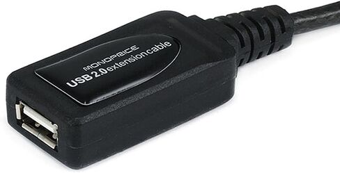 كابل Monoprice USB 2.0 ذكر إلى أنثى تمديد/مكرر نشط - يُستخدم مع بلاي ستيشن، وXbox، وKinenct، وOculus VR، ومحرك فلاش USB، وقارئ البطاقات، والقرص الصلب، ولوحة المفاتيح، والطابعة، والكاميرا، 32 قدمًا in Kuwait