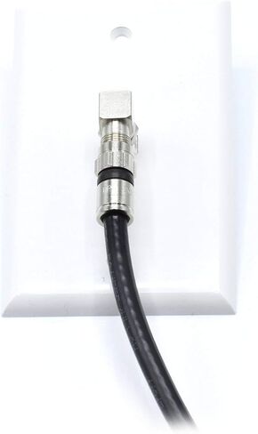 Coaxial Cable Right Angle Connector - 100 Pack - for Tight Corners and Flat Panel TV Mounting - 90 Degree F Type Adapter for Coax Cable and Wall Plates in Saudi Arabia
