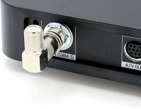 Coaxial Cable Right Angle Connector - 100 Pack - for Tight Corners and Flat Panel TV Mounting - 90 Degree F Type Adapter for Coax Cable and Wall Plates in Saudi Arabia