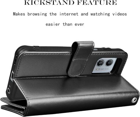 NJJEX for Motorola Moto G 5G 2023 Wallet Case, Moto G Power 5G 2023 Case, [9 Card Slots] PU Leather ID Credit Card Holder Folio Flip [Detachable] Kickstand Magnetic Phone Cover & Lanyard [Black] in Saudi Arabia