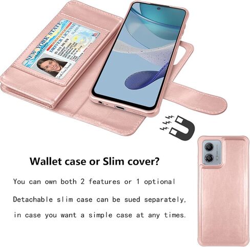 NJJEX for Motorola Moto G 5G 2023 Wallet Case, Moto G Power 5G 2023 Case, [9 Card Slots] PU Leather ID Credit Card Holder Folio Flip [Detachable] Kickstand Magnetic Phone Cover & Lanyard [Black] in Kuwait