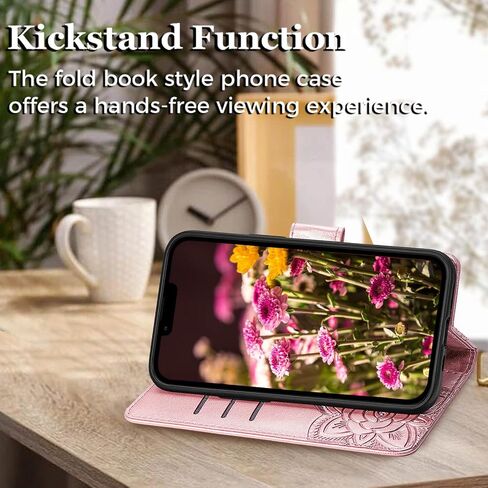 Compatible with iPhone 14 Wallet Case for Women, Purple in Saudi Arabia