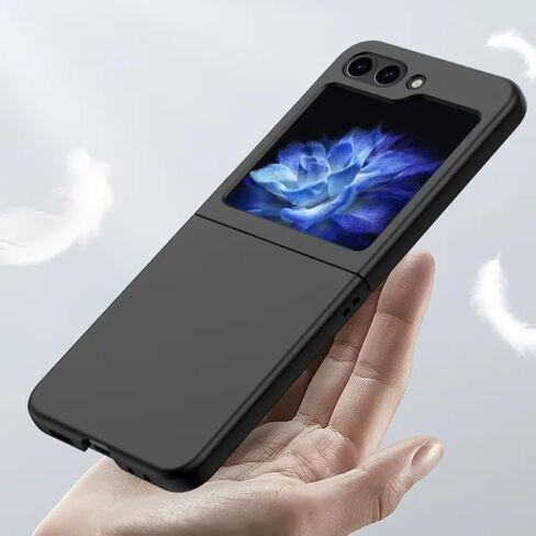 حافظات هاتف متوافقة مع هاتف Samsung Galaxy Z Flip 5 | غطاء حماية صلب مقاوم للصدمات لهاتف سامسونج جالاكسي Z Flip 5 (أسود) in Saudi Arabia