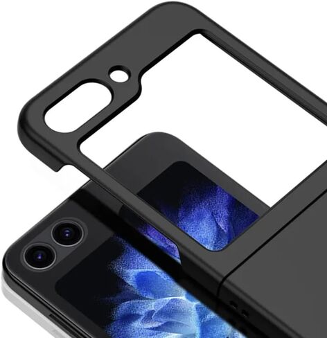 حافظات هاتف متوافقة مع هاتف Samsung Galaxy Z Flip 5 | غطاء حماية صلب مقاوم للصدمات لهاتف سامسونج جالاكسي Z Flip 5 (أسود) in Saudi Arabia