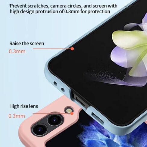 حافظات هاتف متوافقة مع هاتف Samsung Galaxy Z Flip 5 | غطاء حماية صلب مقاوم للصدمات لهاتف سامسونج جالاكسي Z Flip 5 (أسود) in Saudi Arabia