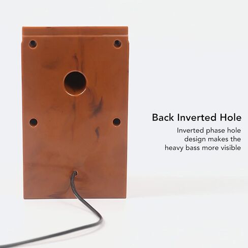 مكبر صوت سلكي لسطح المكتب من ووكسجيهم، 3.5 ملم، واجهة مزدوجة USB 2.0، مقبض منخفض التشويش لضبط مستوى الصوت، مكبر صوت صغير للكمبيوتر والتابلت واللاب توب، لون يشبه الخشب in Kuwait