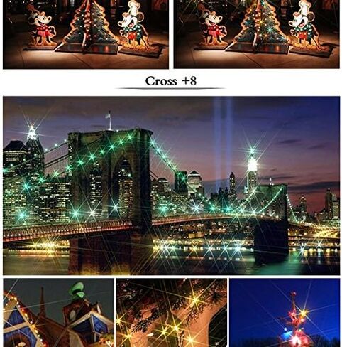 عدسة ZM مقاس 58 مم بتأثير النجوم المتقاطعة + مرشح نجوم 4 نقاط + مرشح نجوم 6 نقاط + مجموعة مرشحات نجوم 8 نقاط لكاميرات Canon Nikon in Kuwait