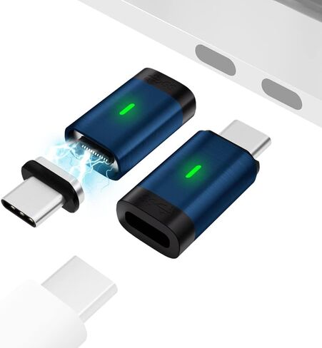 SHEEAST Magnetic USB C Adapter Straight 2 Pack 24 Pin 100w USB C Magnetic Adapter Fast Charging 8K@60Hz 40Gbs Data Transmission USB3.1 in Saudi Arabia