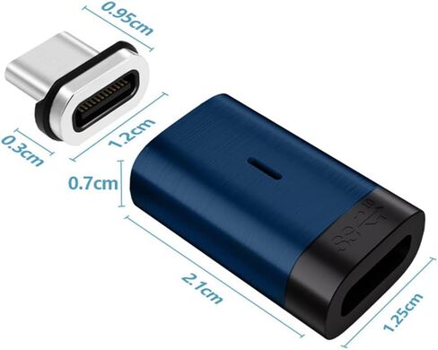 SHEEAST Magnetic USB C Adapter Straight 2 Pack 24 Pin 100w USB C Magnetic Adapter Fast Charging 8K@60Hz 40Gbs Data Transmission USB3.1 in Saudi Arabia