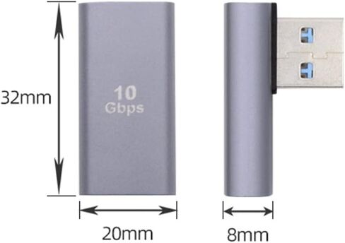 NFHK 10 جيجابت في الثانية USB3.0 ذكر إلى أنثى تمديد محول فيديو بيانات الطاقة ملف تعريف منخفض 90 درجة نوع الزاوية اليمنى in Kuwait