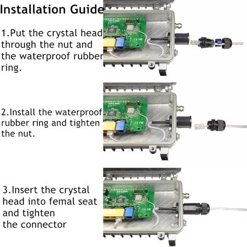 PENGLIN 2 قطعة M20 RJ45 موصل تركيب لوحة مقاومة للماء، كابل شبكة إيثرنت LAN ذكر إلى أنثى Cat6، وصلة تثبيت لوحة خارجية مع كابل شبكة Shield Cat6 in Saudi Arabia