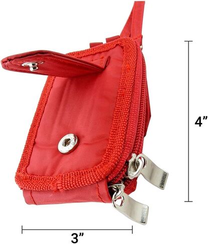 Universal Flip Phone Case with Belt Loop Clip, Shoulder/Crossbody Strap, Zipper Wallet, Great for Alcatel Go Flip V, Cingular Flip 2, MyFlip, Quickflip, K9570 in Kuwait