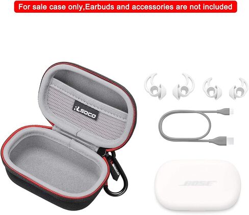 حافظة صلبة RLSOCO لسماعات الأذن Bose QuietComfort المانعة للضوضاء ولسماعات الأذن اللاسلكية Bose Sport Earbuds (رمادي) in Kuwait