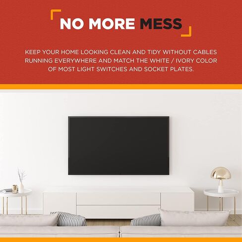 لوحة حائط بفرشاة مزدوجة من نقطة المشتري | غطاء منفذ مدرج من UL مع دعامة تثبيت، خافي عيوب مثالي للتلفزيون المثبت على الحائط، وأجهزة الكمبيوتر المخصصة للألعاب وأنظمة المسرح المنزلي (أبيض/عاجي) - 5 عبوات in Kuwait