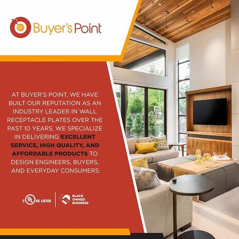 لوحة حائط بفرشاة مزدوجة من نقطة المشتري | غطاء منفذ مدرج من UL مع دعامة تثبيت، خافي عيوب مثالي للتلفزيون المثبت على الحائط، وأجهزة الكمبيوتر المخصصة للألعاب وأنظمة المسرح المنزلي (أبيض/عاجي) - 5 عبوات in Kuwait