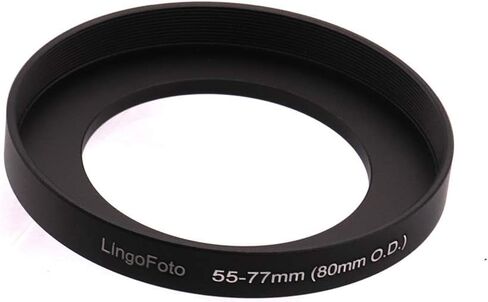 Front Step Up Ring 58mm to 80mm Lens Matte Box Adapter O.D, 58mm Lens Adapter Ring to 77mm Lens Filters/Lens Cap LingoFoto in Kuwait