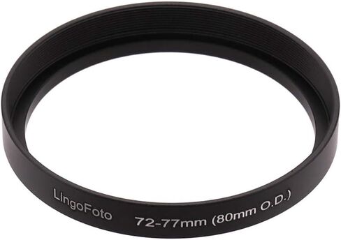 Front Step Up Ring 58mm to 80mm Lens Matte Box Adapter O.D, 58mm Lens Adapter Ring to 77mm Lens Filters/Lens Cap LingoFoto in Kuwait