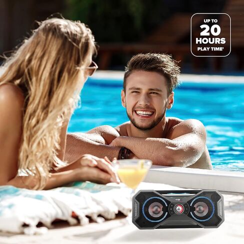 Altec Lansing Mix 2.0 - Waterproof Bluetooth Speaker with Strong Bass, Portable Speaker for Travel & Outdoor Use, 100 Foot Range & 20 Hour Playtime in Saudi Arabia