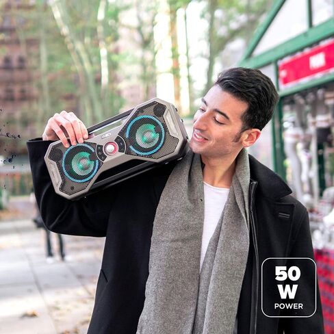 Altec Lansing Mix 2.0 - Waterproof Bluetooth Speaker with Strong Bass, Portable Speaker for Travel & Outdoor Use, 100 Foot Range & 20 Hour Playtime in Saudi Arabia