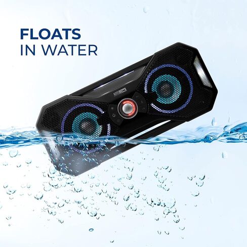 Altec Lansing Mix 2.0 - Waterproof Bluetooth Speaker with Strong Bass, Portable Speaker for Travel & Outdoor Use, 100 Foot Range & 20 Hour Playtime in Kuwait