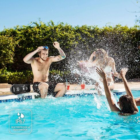 Altec Lansing Mix 2.0 - Waterproof Bluetooth Speaker with Strong Bass, Portable Speaker for Travel & Outdoor Use, 100 Foot Range & 20 Hour Playtime in Kuwait