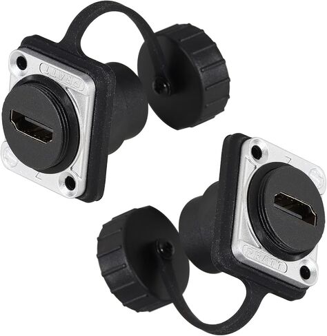انبيست وصلة HDMI مقاومة للماء بتصنيف IP67 لمقاومة المياه والغبار، موصل PA6BG33 من انثى الى انثى مع غطاء مقاوم للغبار ومقاوم للطقس من قطعتين in Saudi Arabia