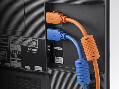Monoprice HDMI High Speed Cable - 4K@60Hz, HDR, 18Gbps, YUV 4:4:4, 28AWG, With Ferrite Cores, 6 Feet, Black - Select Series in Saudi Arabia