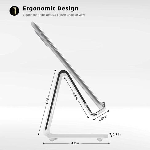 حامل هاتف خلوي من الأكريليك DesignComfort، حامل هاتف أكريليك للمكتب، حامل هاتف شفاف، قاعدة تثبيت، مهد، متوافق مع هاتف 13 Pro Max Mini 11 Xr 8 SE، هاتف Android الذكي، وسادة، ملحقات مكتبية in Saudi Arabia